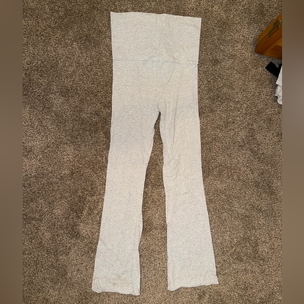 SKIMS maternity grey wide leg pants